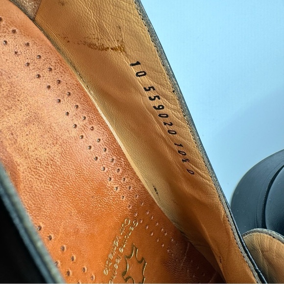 BALLY BLACK LEATHET DRESS SHOES VINTAGE MEN SHOES MADE IN SWITZERLAND SIZE 10.5 - Picture 11 of 17